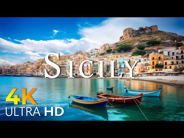 12 HOURS DRONE FILM: " SICILY in 4K " + Relaxation Film 4K ( beautiful places in the world 4k )