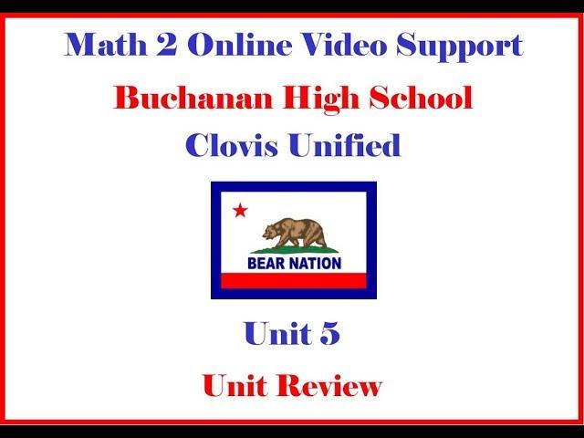 Math 2 Unit 5 Review Worksheet Morgan