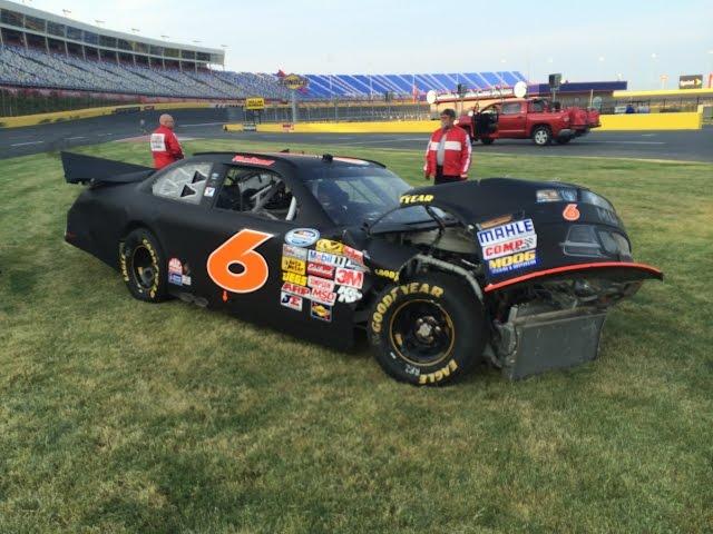 Crash at Charlotte Motor Speedway private testing.