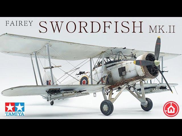 Tamiya 1/48 Fairey Swordfish Mk.II #61099 Full model kit build.