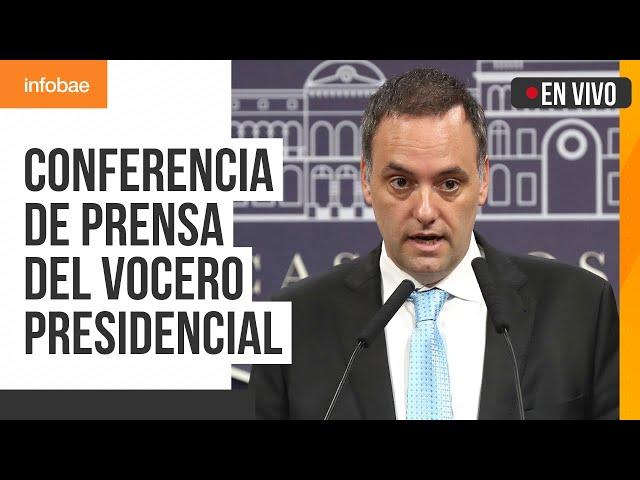 Conferencia de prensa del vocero presidencial, Manuel Adorni (13/09/2024)