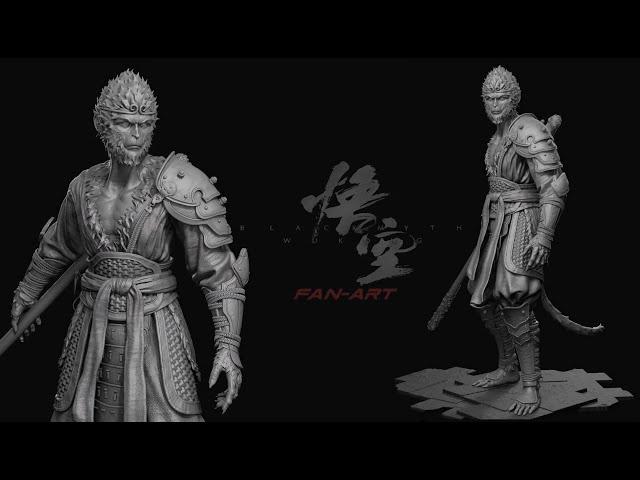 Black Myth Wukong Fanart- Blender 4.2 - Part 1: Sculpting