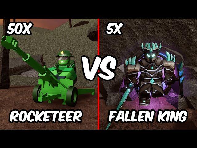 50 ROCKETEER VS 5 FALLEN KING | TDS