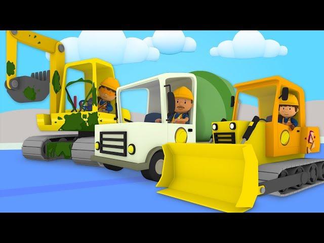 Construction Vehicles At Carl’s Car Wash | Cartoon For Kids