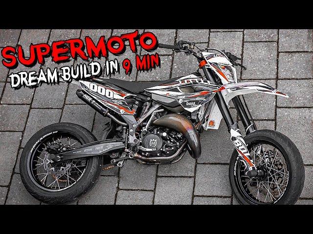 BUILDING DREAM 125 SUPERMOTO in 9 MINUTES!