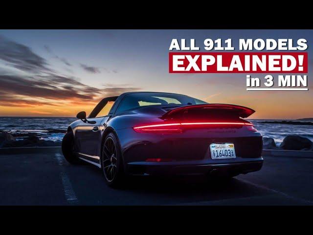 All 911 Models in 3 Minutes!! Understanding the Porsche 991.2 911 Range