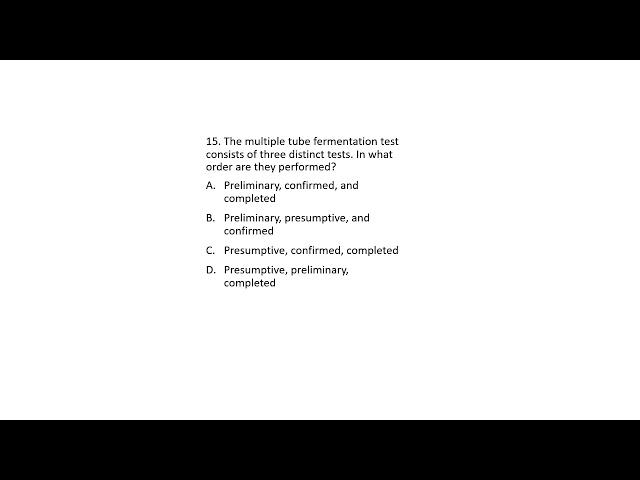 Water Treatment/drinking water Practice test/exam 1