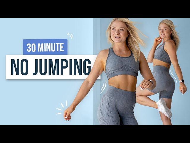 30 MIN NO JUMPING Cardio & Strength Workout - No Repeat, Low Impact