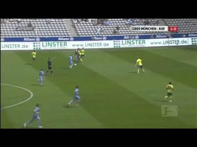 Daniel Halfer Tore ( Tsv 1860 München gegen Erzgebirge Aue ) 1:0 10min 2:0 45min