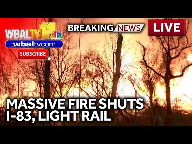 LIVE: Massive fire shuts I-83 in Baltimore - wbaltv.com