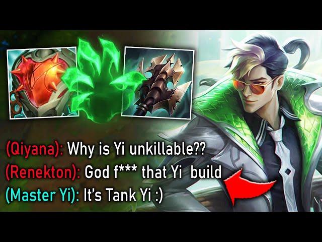 I Broke Master Yi with this 6000 HP Tank Build (AND IT TILTS THE ENEMY TEAM)