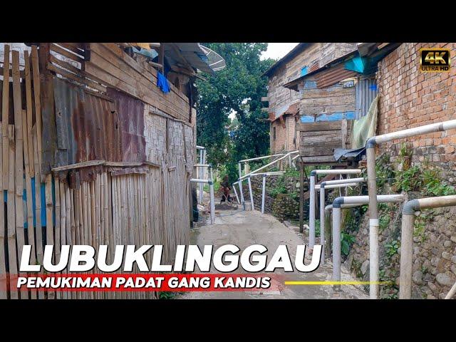 [ 4K ] REAL LIFE IN LUBUKLINGGAU, A DENSE SETTLEMENT IN GANG KANDIS #Walkingtour