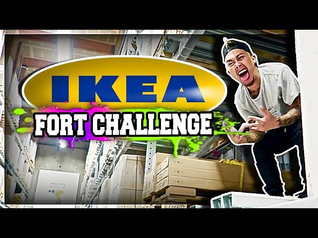 INSANE IKEA 24 HOUR FORT CHALLENGE!