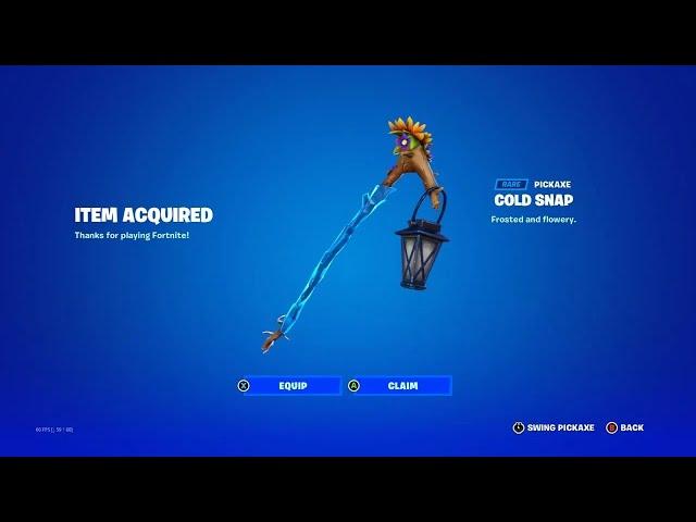 How To Get Cold Snap Pickaxe NOW FREE In Fortnite! (Free Cold Snap Pickaxe Return Date)