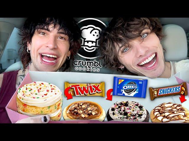 Trying Crumbl's Candy Bar Cookies w/ Carrington