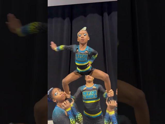 SHE IS SERVING!! #cheer #stunt