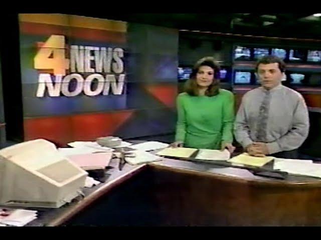 WTVJ TV Channel 4 News at Noon Miami November 25, 1992