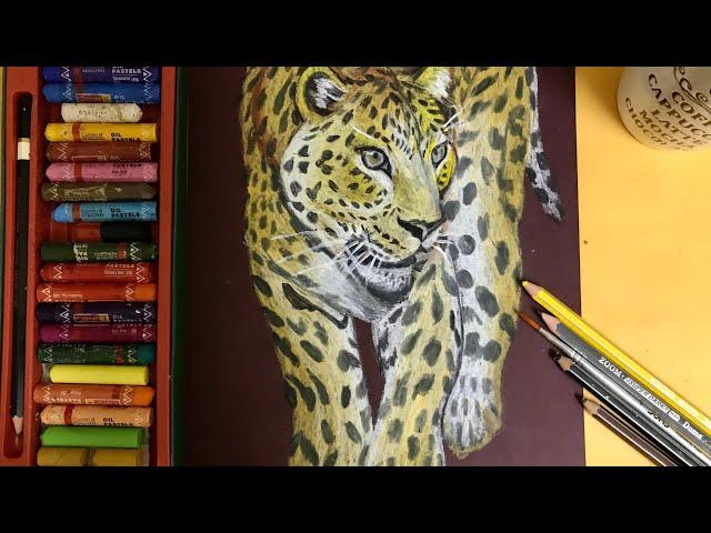 amur leopard painting for beginners  | simple techie artist
