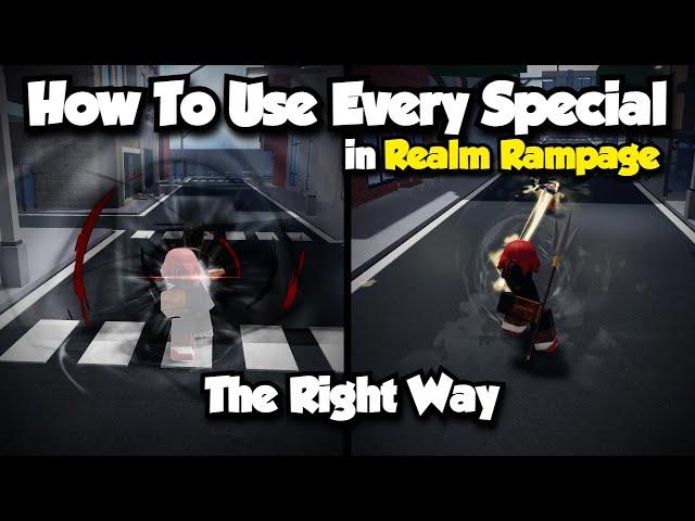 How to use every R Special Ability in Realm Rampage | Roblox