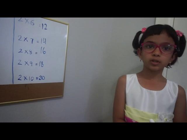 Trick to learn 2 times table for kids