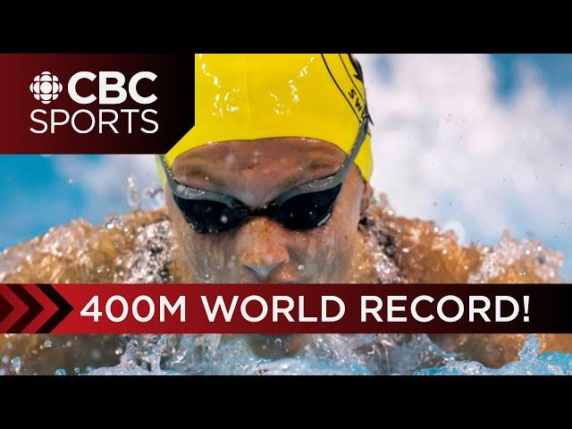 Summer McIntosh breaks 2nd world record at Canadian swimming trials | CBC Sports