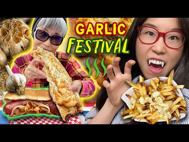 GARLIC FESTIVAL  FOOD TOUR ft Black Garlic Brownies, Vampire Market & More!