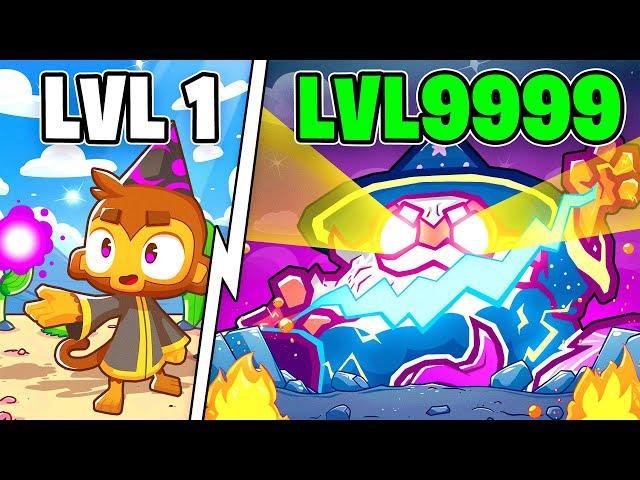 Upgrading MONKEY WIZARD into GOD MONKEY in BLOONS TD 6