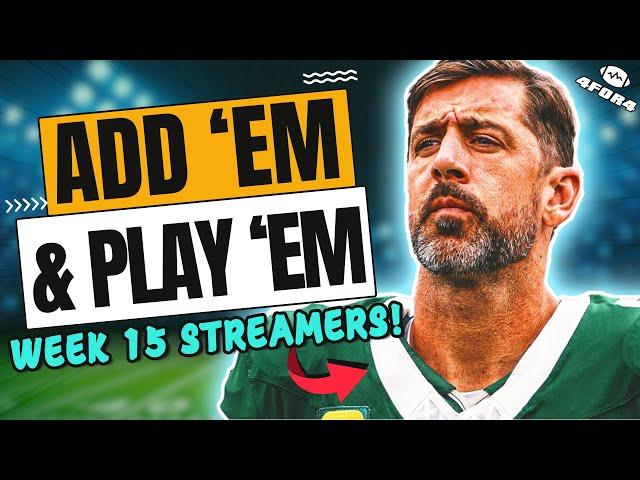 Week 15 Must Start Streams of the Week! | 2024 Fantasy Football