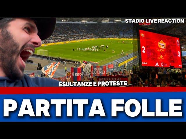 ROMA BOLOGNA 2-3 STADIO LIVE REACTION ️ SUCCEDE DI TUTTO! PROTESTE E ESULTANZE! STADIO SURREALE!