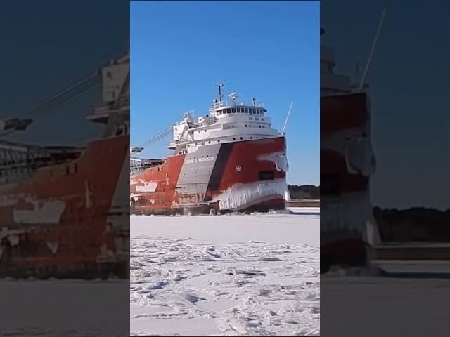 Icebreaker on the River