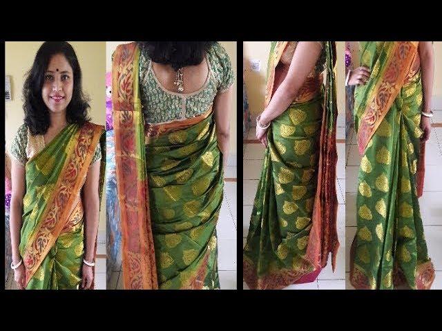 How To Drape/Wear A Silk Saree To Look Slim Just In 4 Mins || Supermom Priyanka