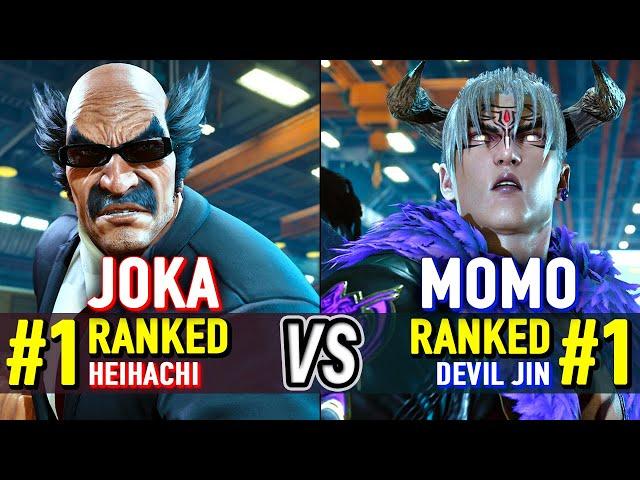 T8  JOKA (#1 Ranked Heihachi) vs MOMO (#1 Ranked Devil Jin)  Tekken 8 High Level Gameplay