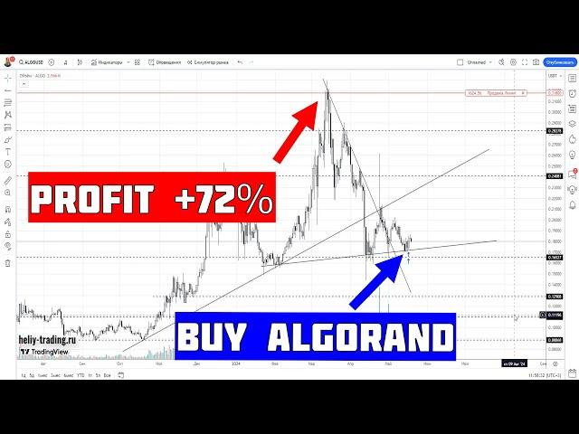 Обучение Трейдингу и Инвестициям по криптовалюте Algorand ALGO  +72%