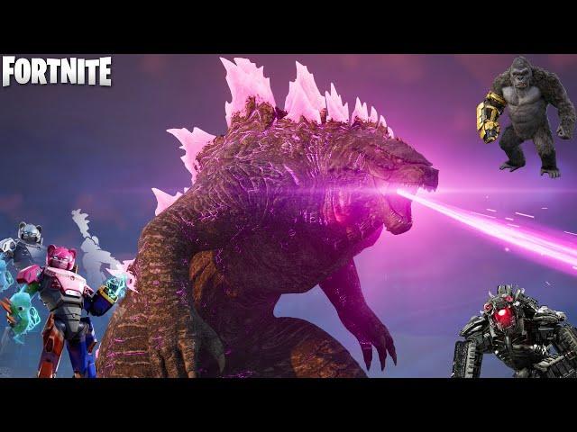 GODZILLA BOSS GAMEPLAY and KAIJU SQUADS MATCH - Fortnite Chapter 6 Season 1 (4K 60FPS)