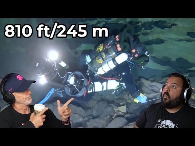 Divers React to 800+ ft deep dive by Dr. Richard Harris at Pearse Resurgence