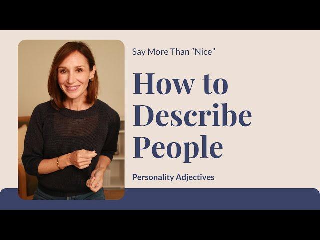Positive English Adjectives to Describe People | Advanced Vocabulary