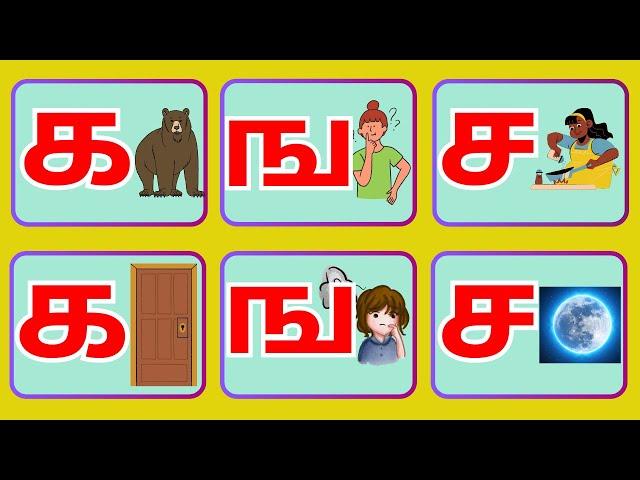 உயிர்மெய் எழுத்துக்கள் || க ங ச ஞ ட ண த ந ப ம ய ர ல வ ழ ள ற ன || Uyir Mei Ezhuthukkal || Tamil