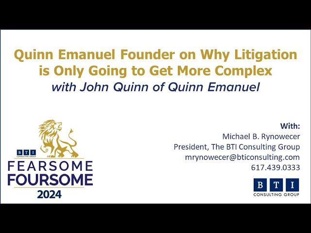 Quinn Emanuel on Why Litigation is Only Going to Get More Complex