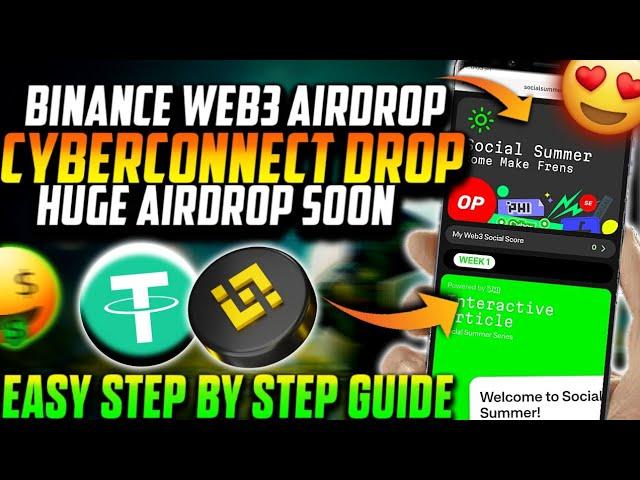 CyberConnect Binance Web3 Wallet Airdrop Full Step By Step Guide | How To Get Cyber ETH Tokens 