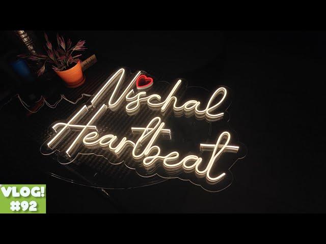 Making A Neon Sign For My YouTube Channel Name | NISCHAL heartbeat Vlog Ep- 92