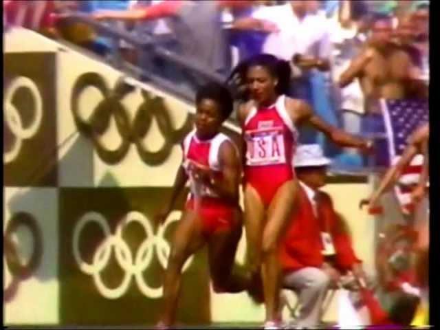 1988 Olympic Women's 4x100 - BEST RELAY FINISH EVER!!