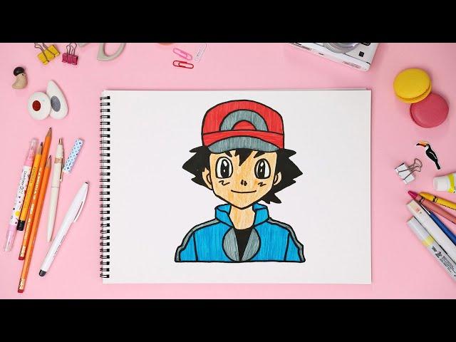 Learn How to Draw Ash Ketchum Pokemon Step-by-Step: Easy and Fun Tutorial for Kids and Beginners!