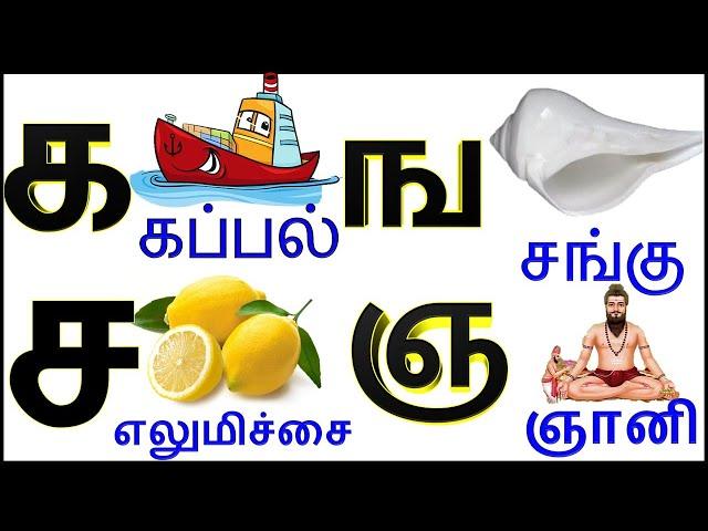 Tamil uyirmei ezhuthukkal | தமிழ் உயிர்மெய் எழுத்துக்கள் | க ங ச ஞ பாடல் | Tamil alphabet|@PRINIT1419