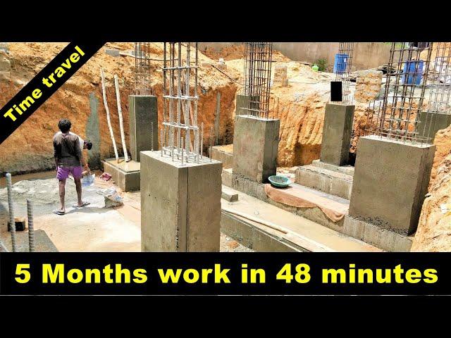 Step By Step Indian 30*40 house construction, time lapse - 5 months work in 48 minutes