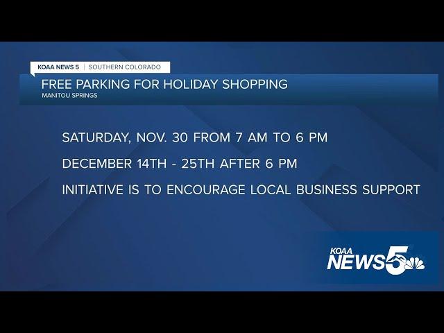 City of Manitou Springs is offering free holiday parking