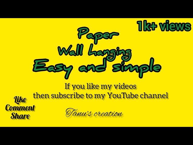go to my channel and watch it !!wall hanging!! #shorts