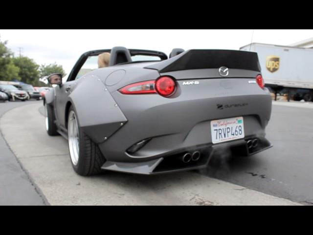 MIATA REVS!! AVO TurboWorld header back exhaust. Quad tipped