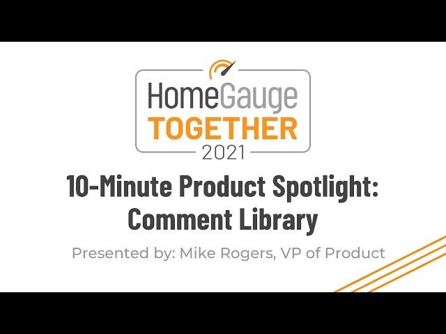 HGT 2021: 10 Minute Product Spotlight, Comment Library