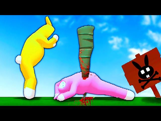 We Got IMPALED by Falling Spikes - Super Bunny Man (Funny Moments)