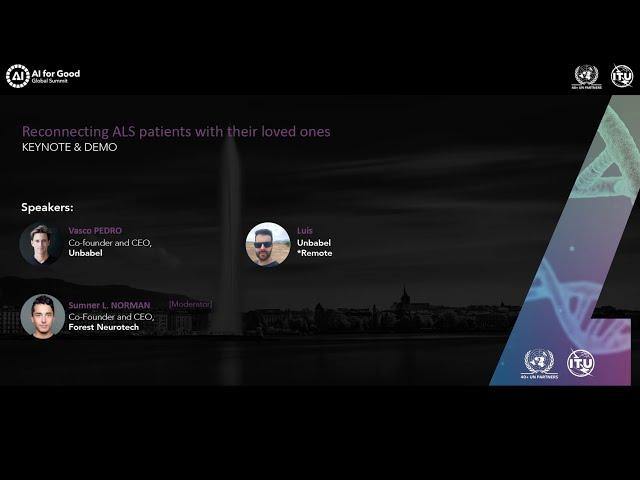 Reconnecting ALS patients with their loved ones Vasco Pedro, Luís, Sumner L  Norman